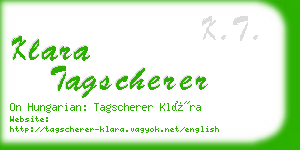 klara tagscherer business card